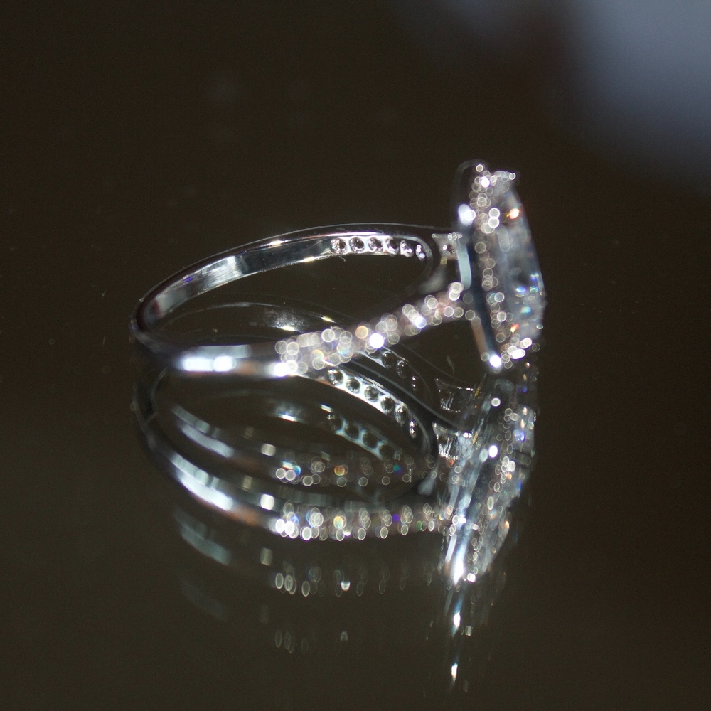 14kt Gold Dipped Stunning Topaz Engagement Ring - image 5